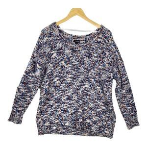 Torrid Drop Shoulder Multicolor Popcorn Fuzzy Print Crew Neck Sweater Size 1X